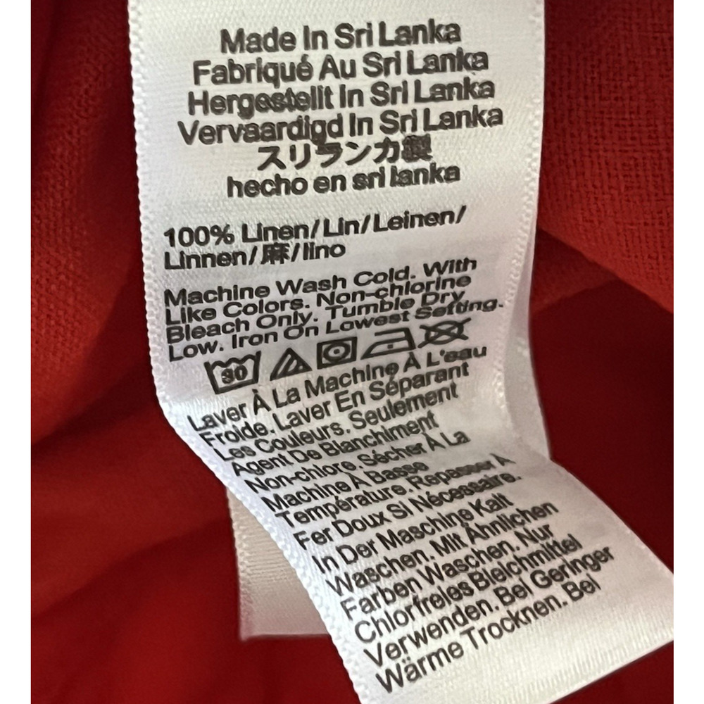 J Crew 3" Harbor Short in Linen Womens Large Red Arroyo Shorts - Picture 7 of 8